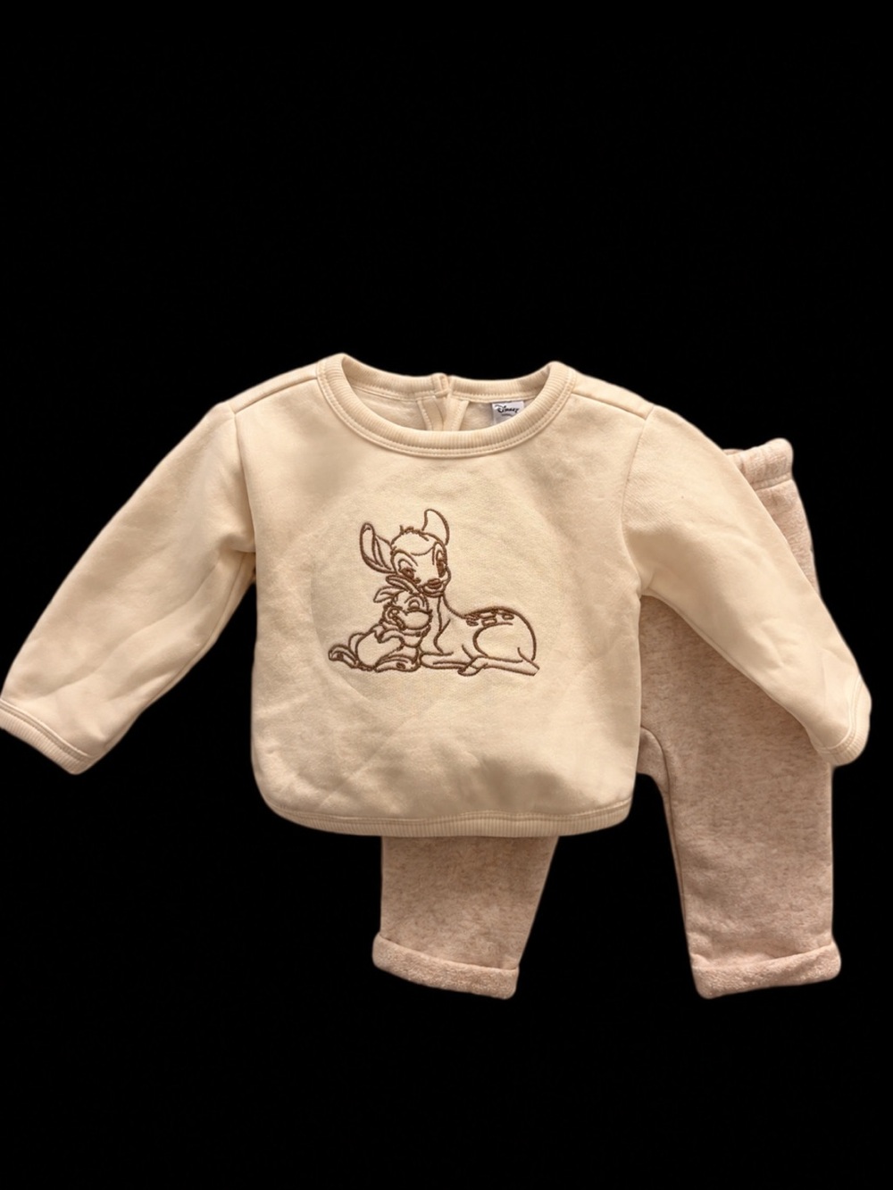 Disney Old Navy Bambi Crewneck Sweater and Joggers Set — 3-6m